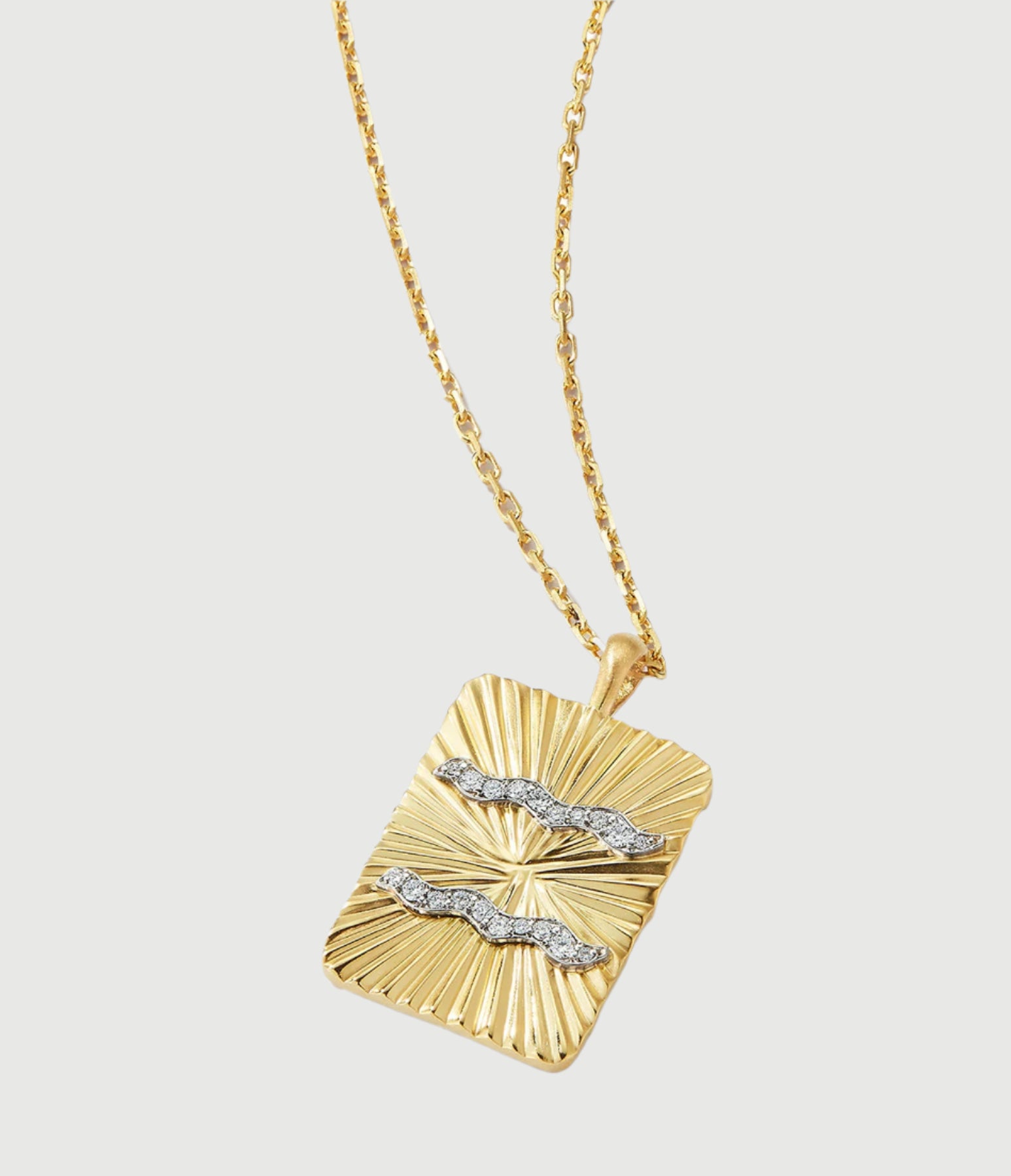 DAVID WEBB - Aquarius Zodiac Pendant Necklace, Diamonds