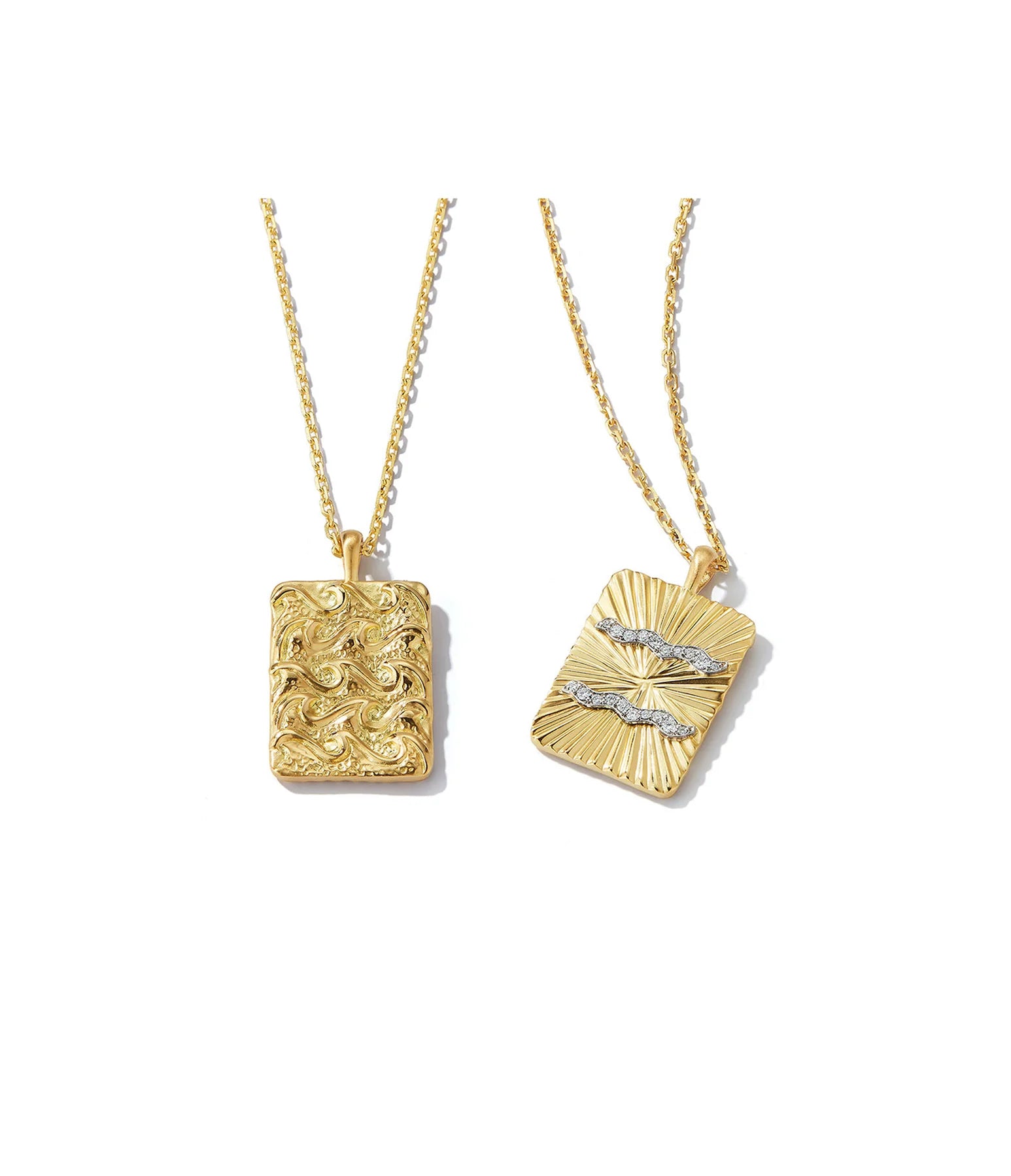 DAVID WEBB - Aquarius Zodiac Pendant Necklace, Diamonds