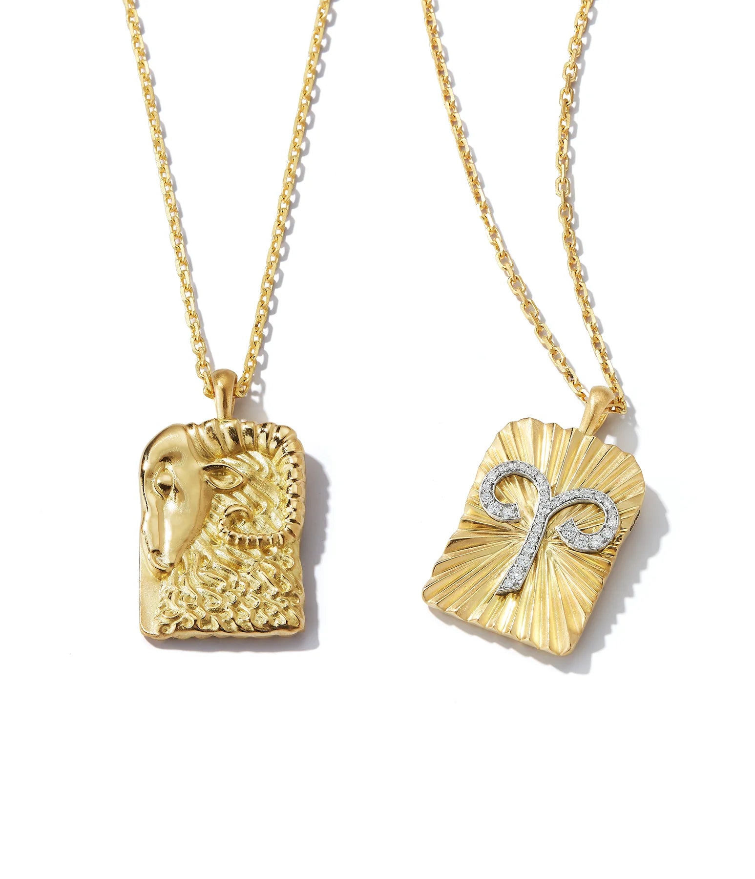 DAVID WEBB - Aries Zodiac Pendant Necklace, Diamonds