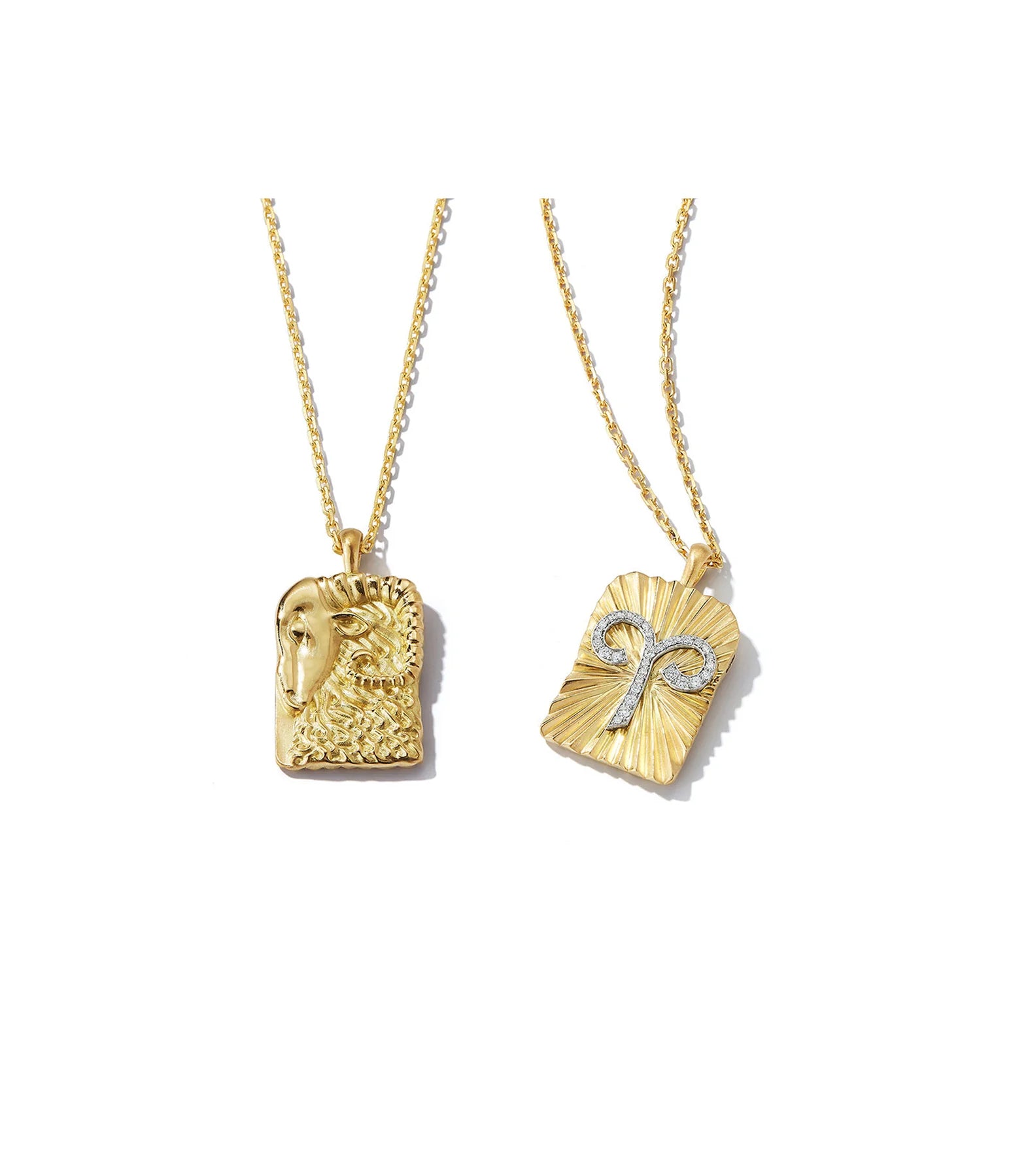 DAVID WEBB - Aries Zodiac Pendant Necklace, Diamonds