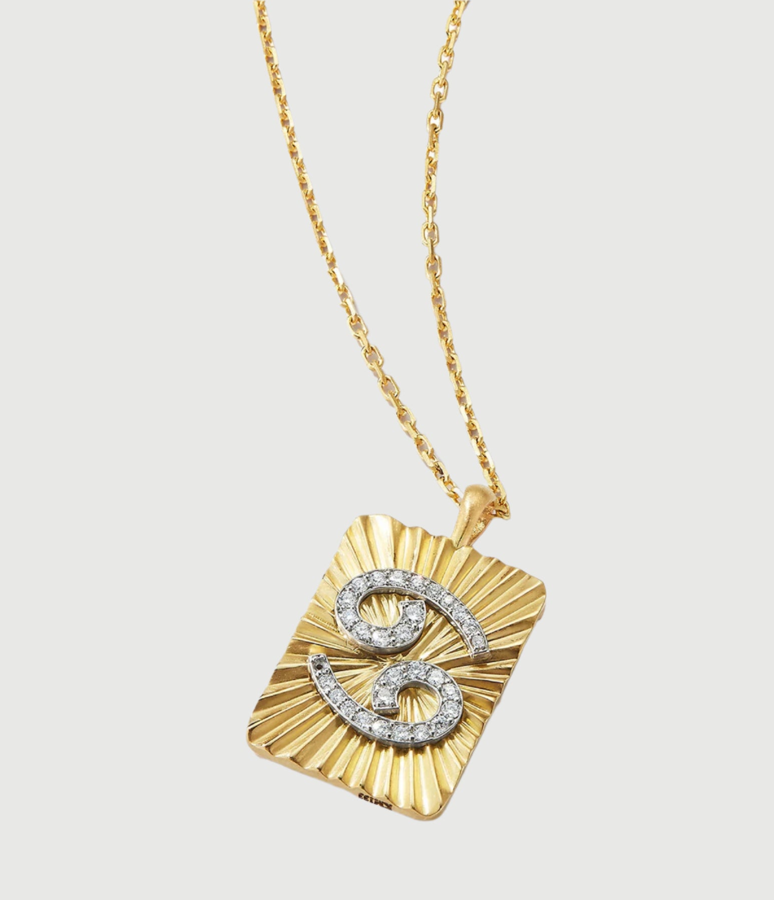 DAVID WEBB - Cancer Zodiac Pendant Necklace, Diamonds