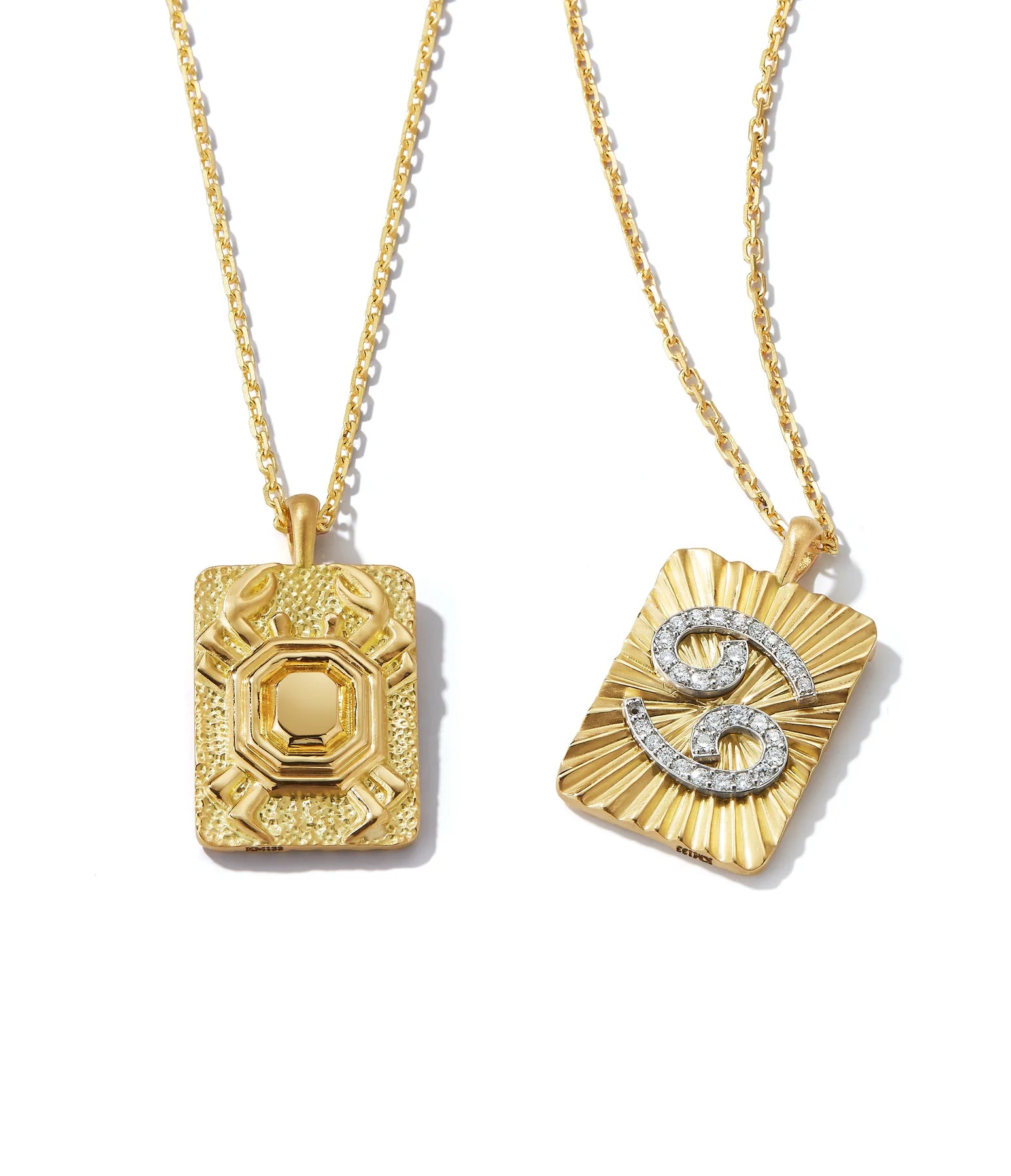 DAVID WEBB - Cancer Zodiac Pendant Necklace, Diamonds