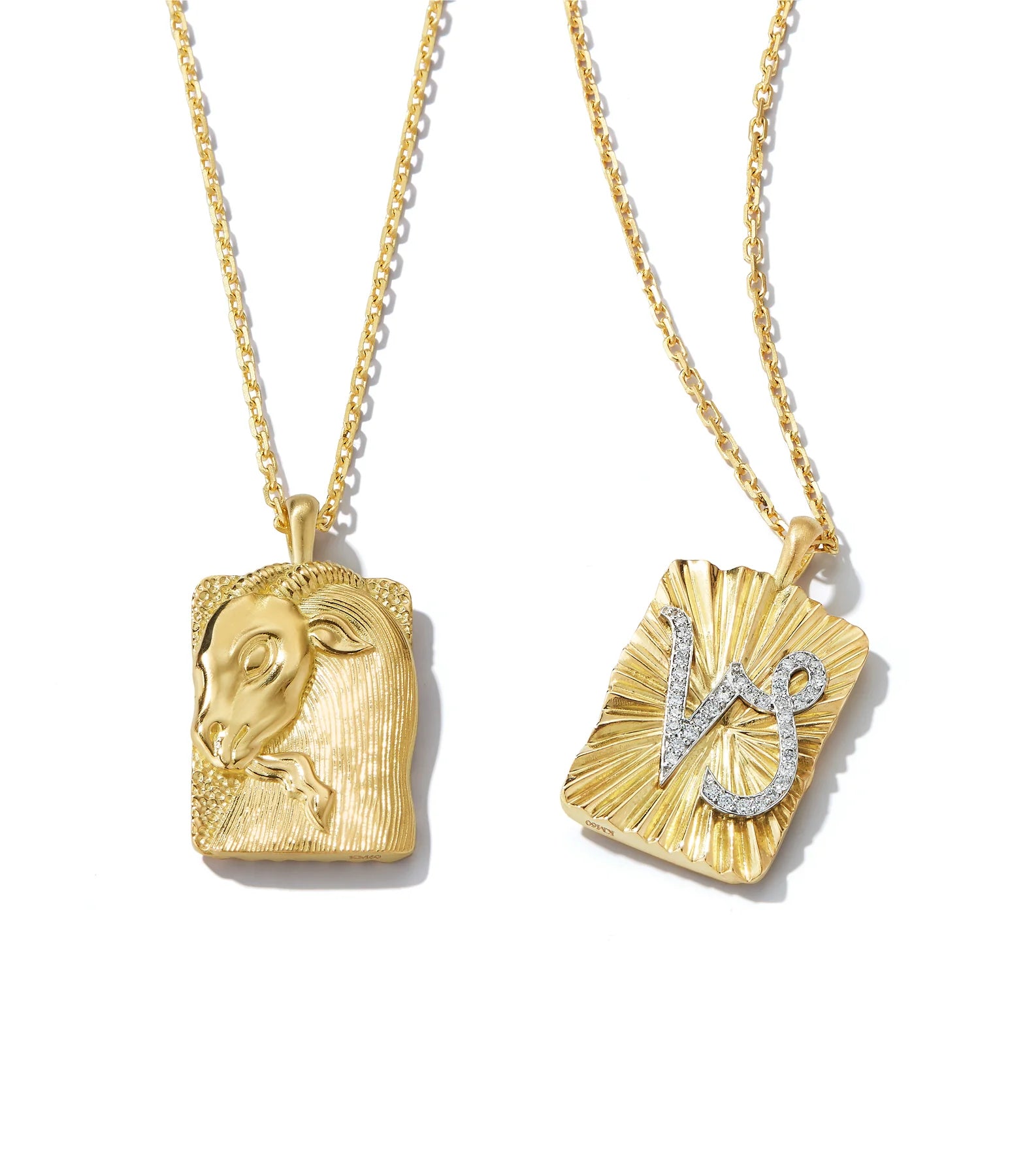 DAVID WEBB - Capricorn Zodiac Pendant Necklace, Diamonds