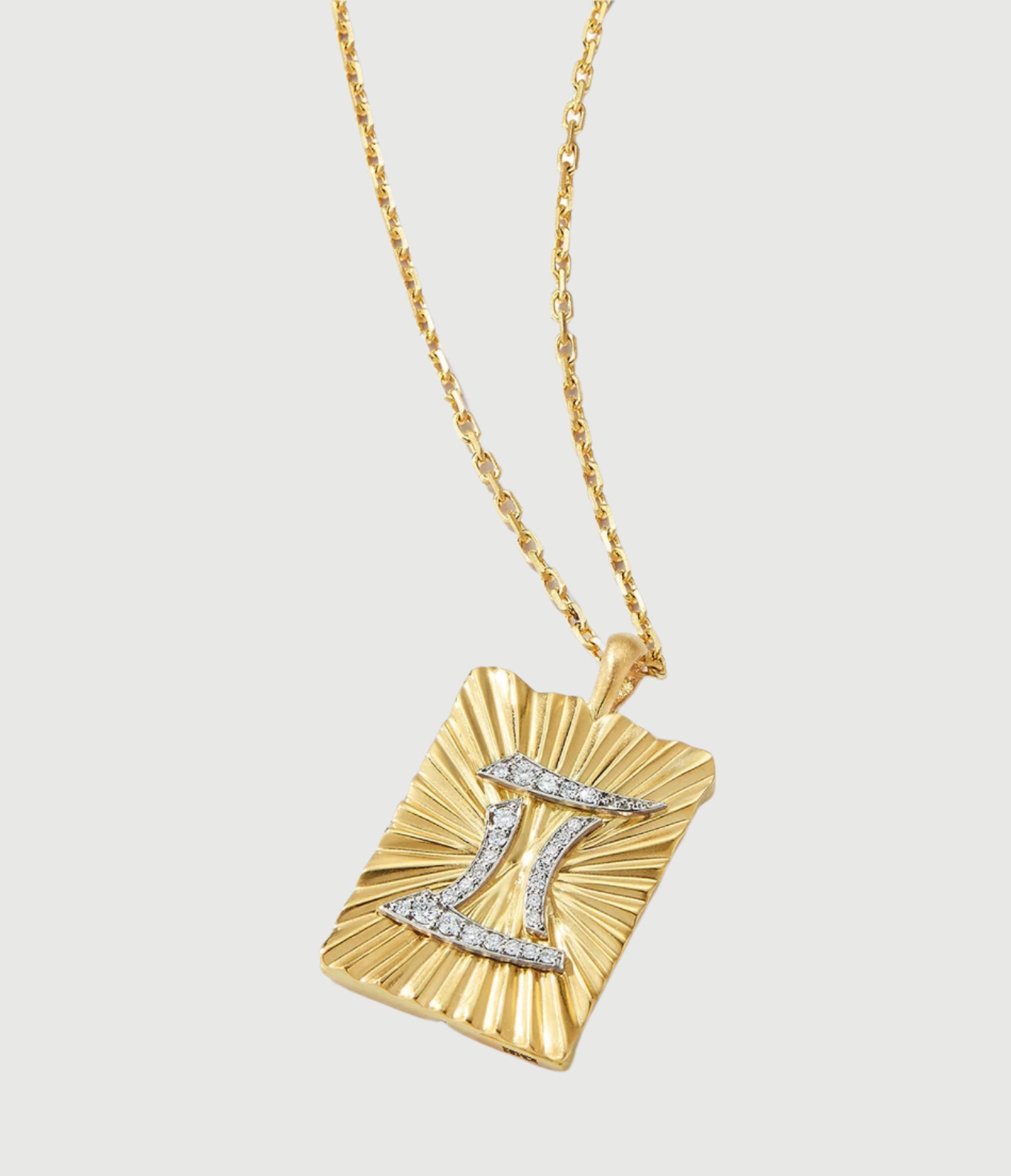 DAVID WEBB - Gemini Zodiac Pendant Necklace, Diamonds