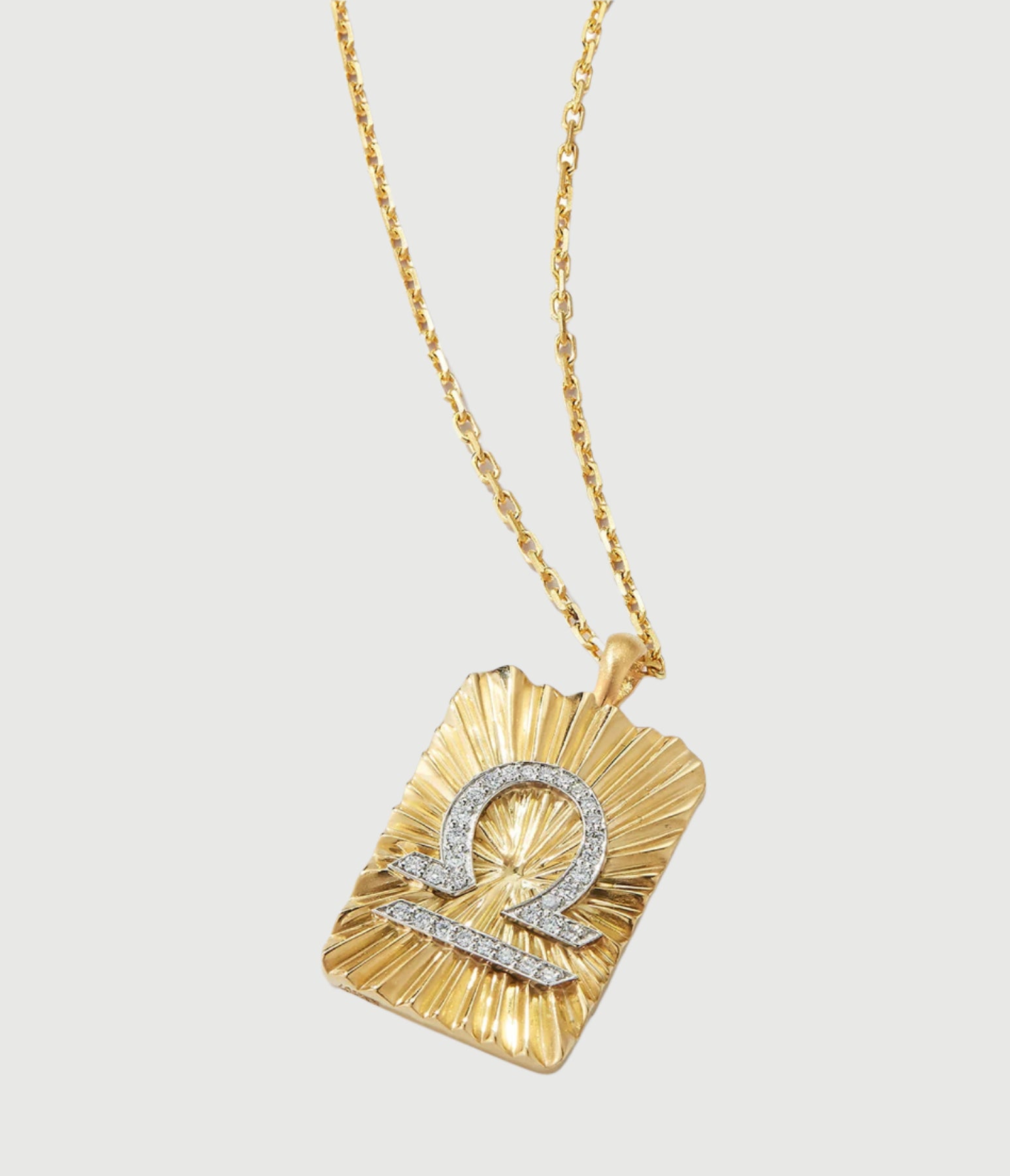 DAVID WEBB - Libra Zodiac Pendant Necklace, Diamonds
