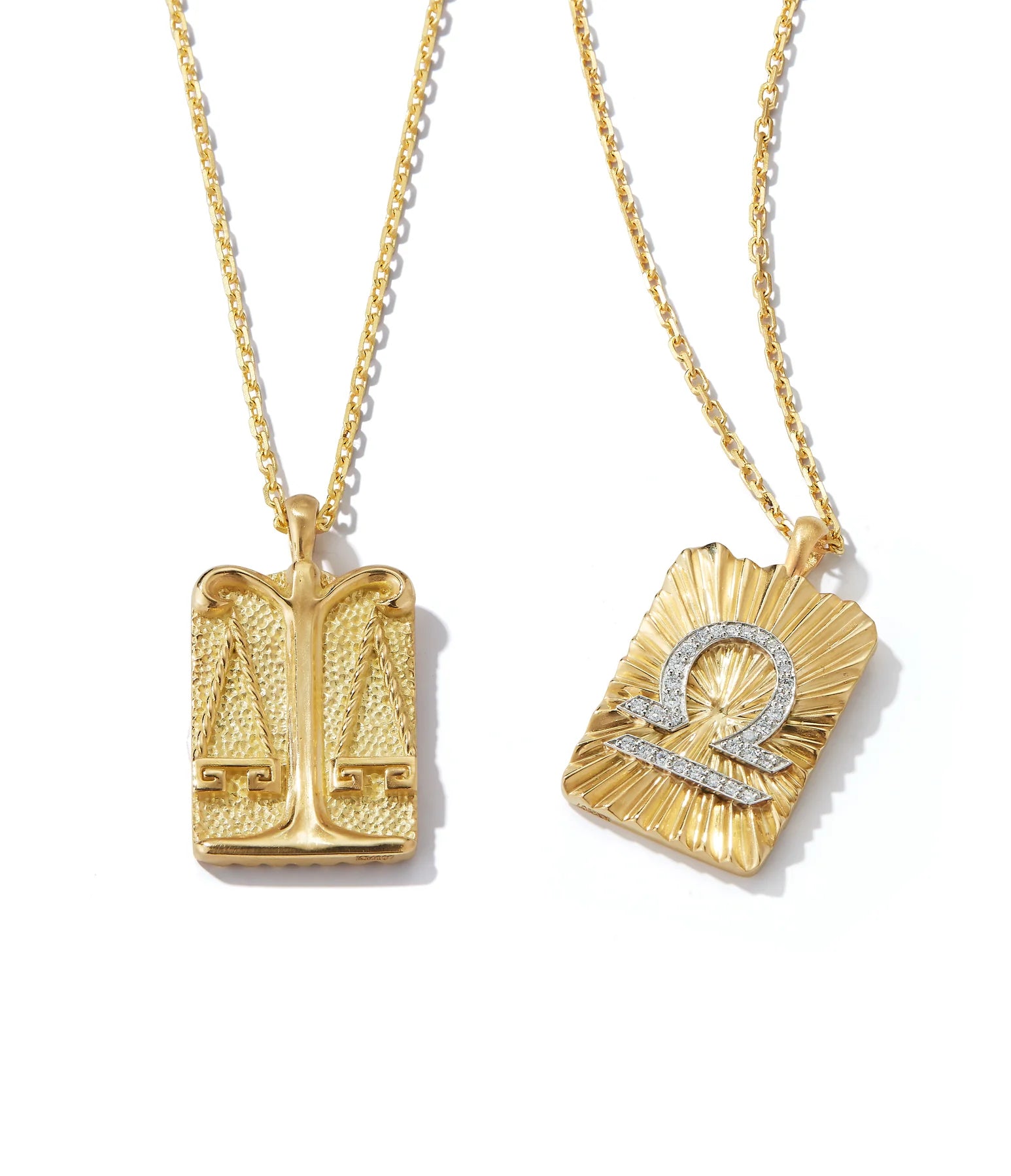 DAVID WEBB - Libra Zodiac Pendant Necklace, Diamonds