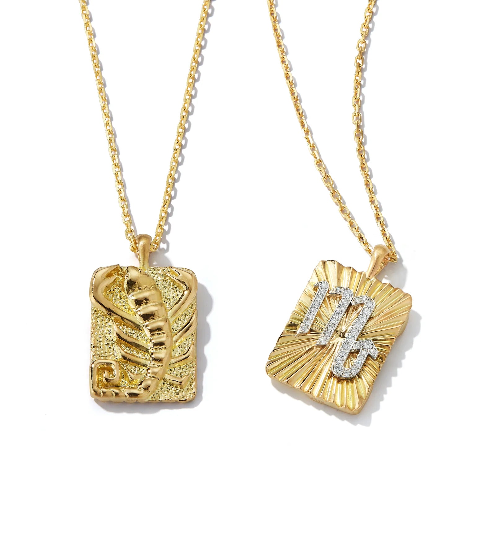 DAVID WEBB - Scorpio Zodiac Pendant Necklace, Diamonds