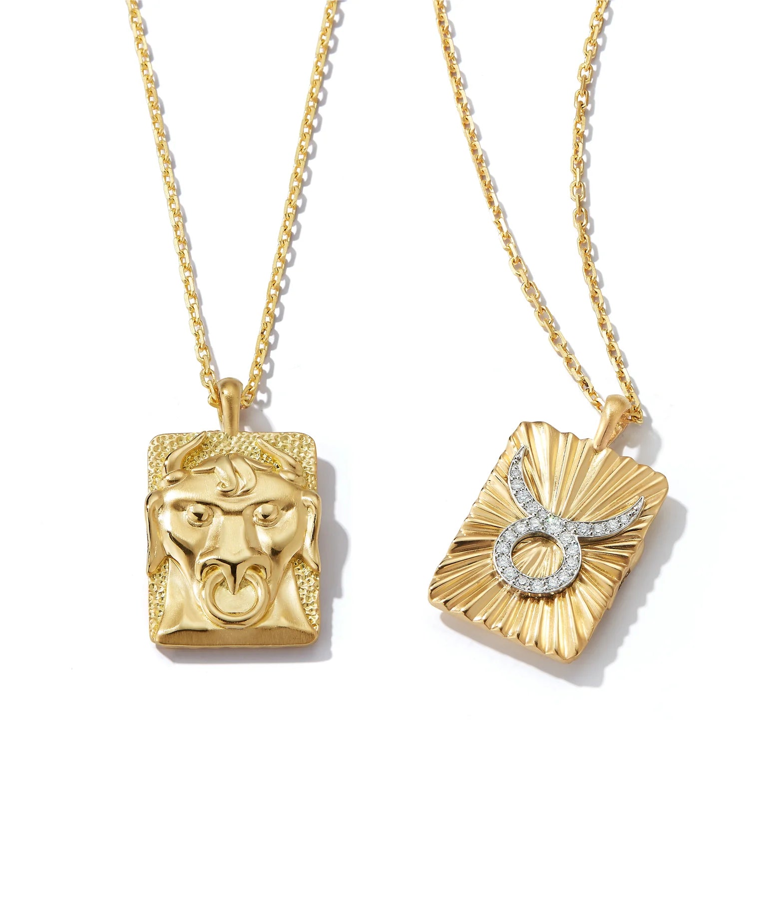 DAVID WEBB - Taurus Zodiac Pendant Necklace, Diamonds