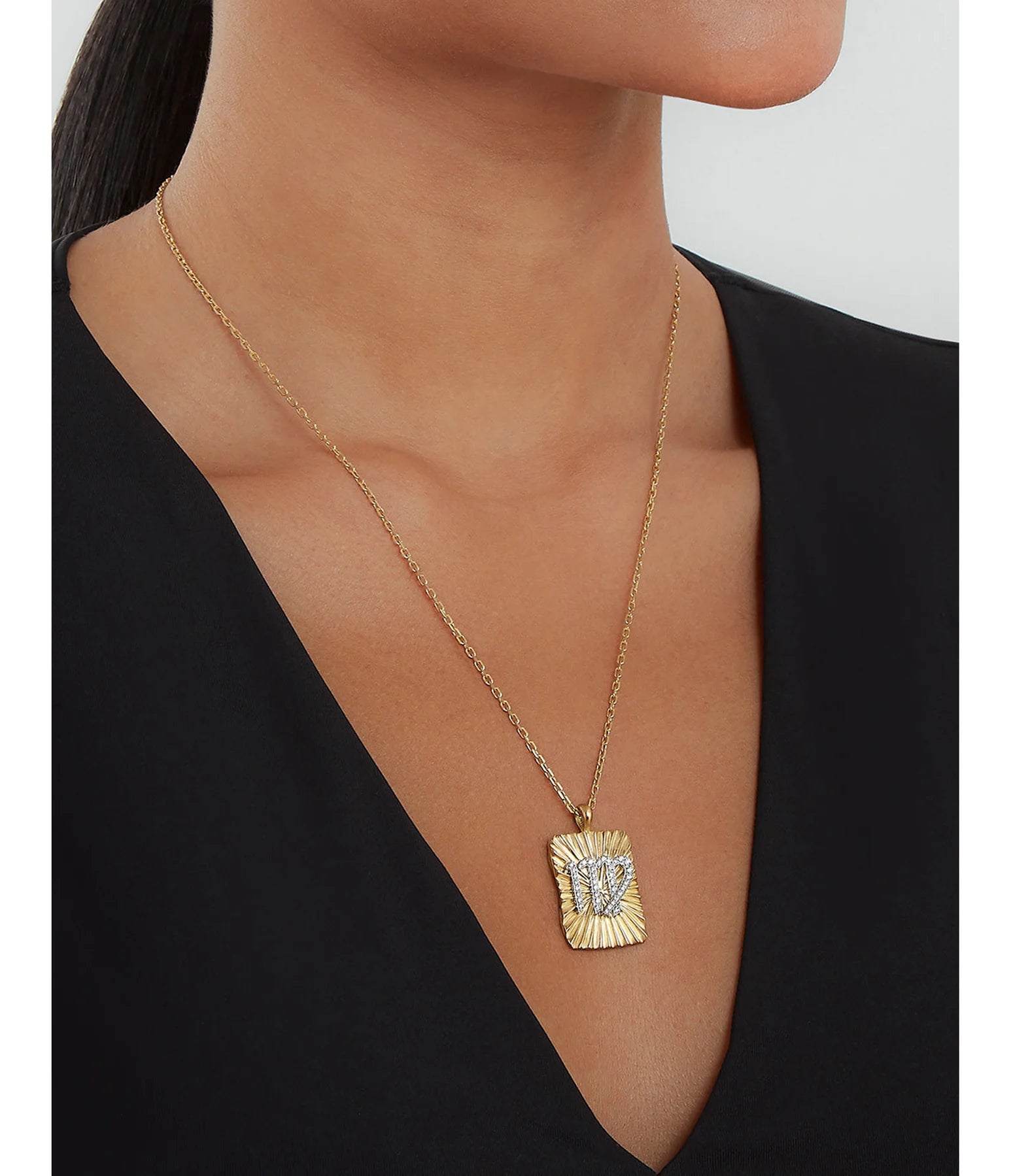 DAVID WEBB - Virgo Zodiac Pendant Necklace, Diamonds