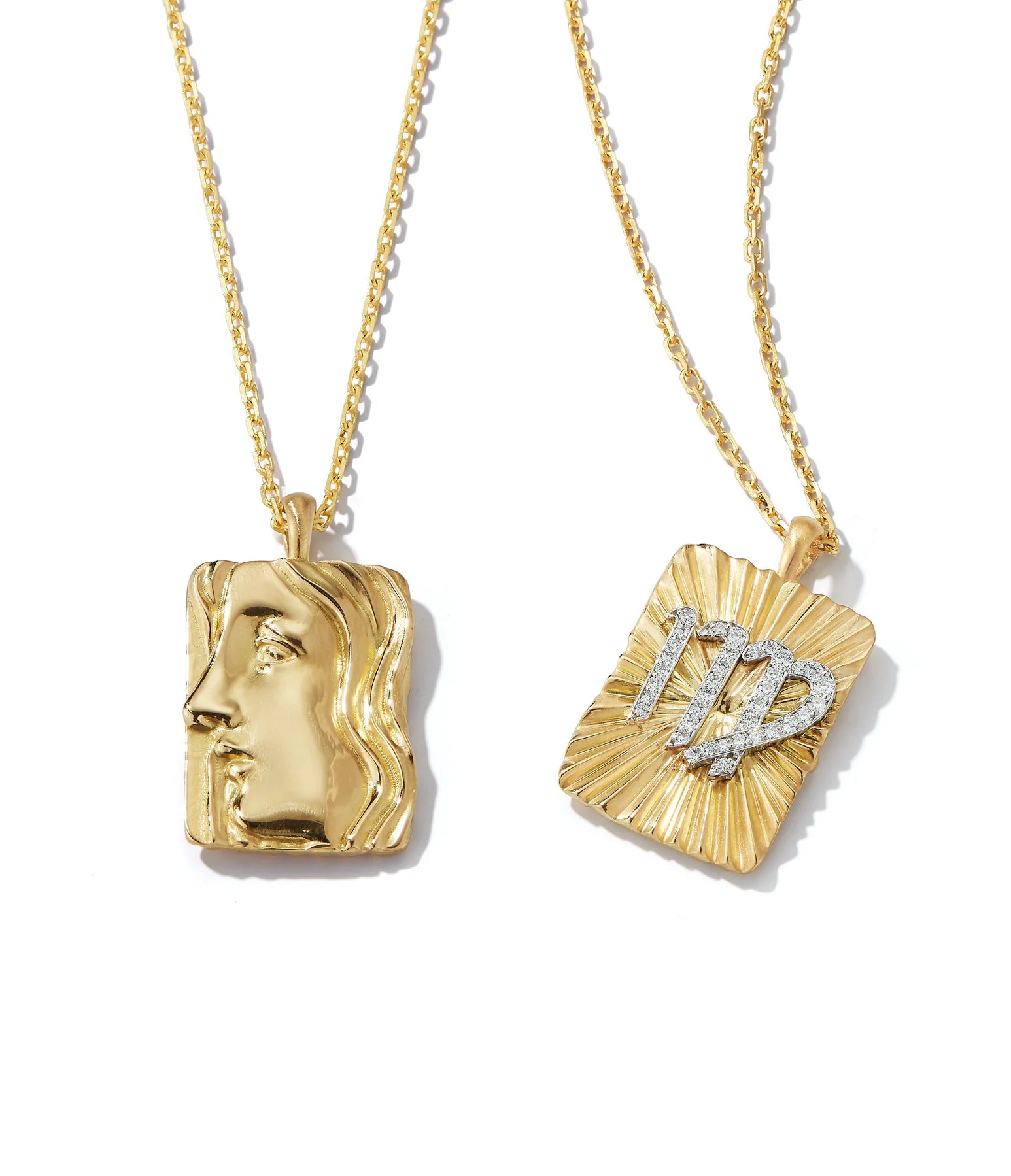DAVID WEBB - Virgo Zodiac Pendant Necklace, Diamonds