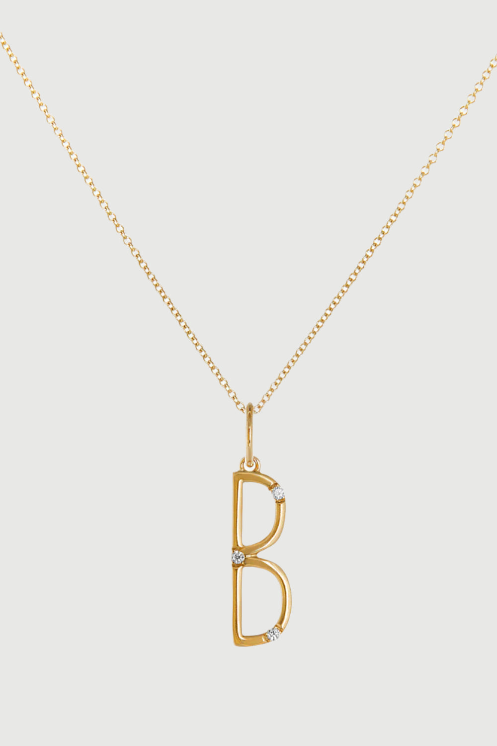 Diamond 'Character' Charm - Letter B