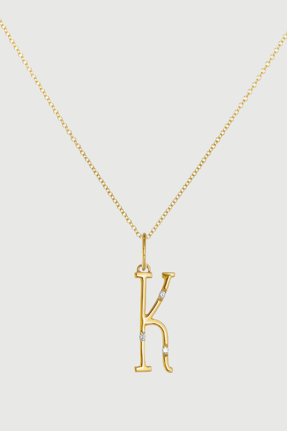 Diamond 'Character' Charm - Letter K
