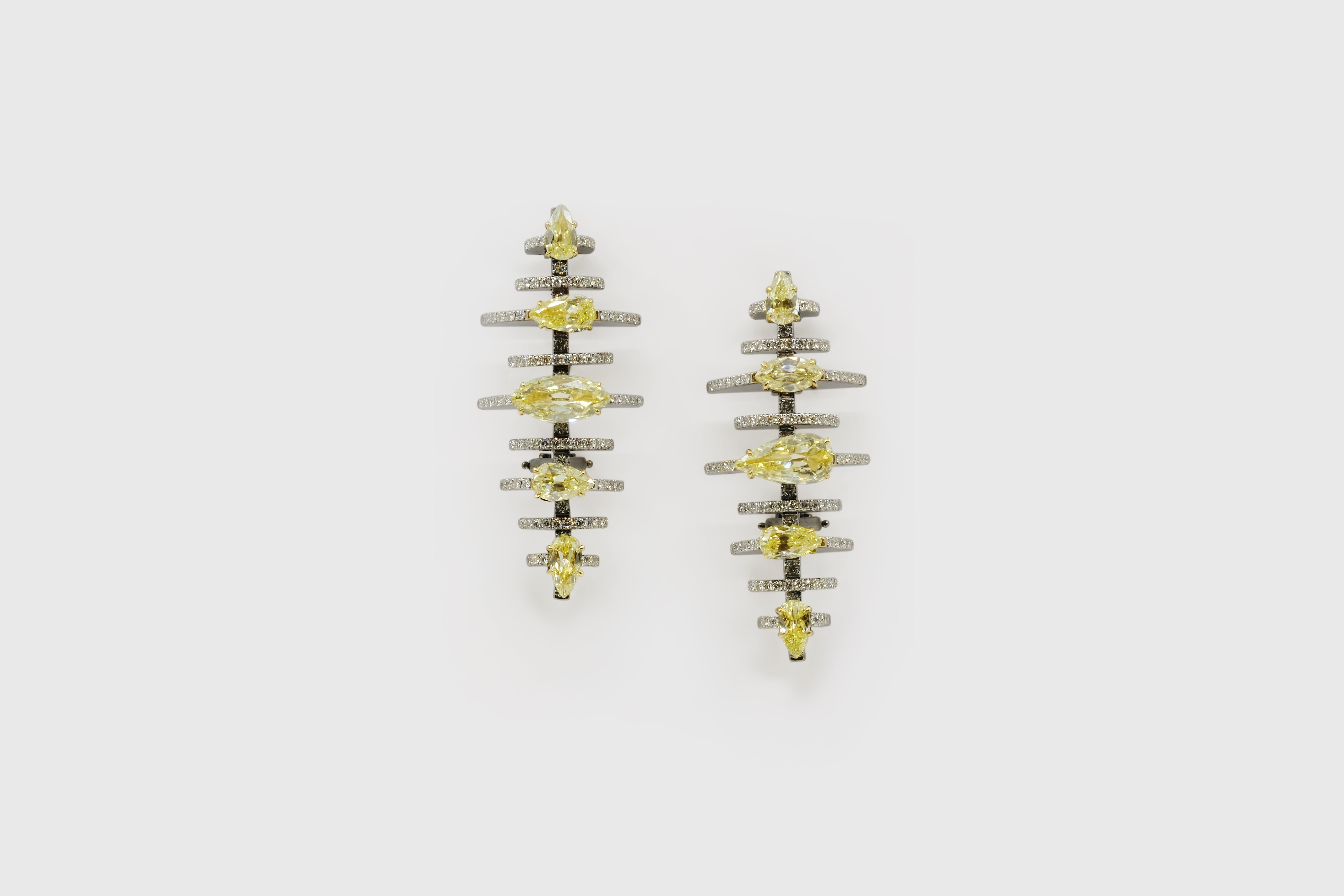 MIAMOON - Godna Karela Fancy Yellow Earrings