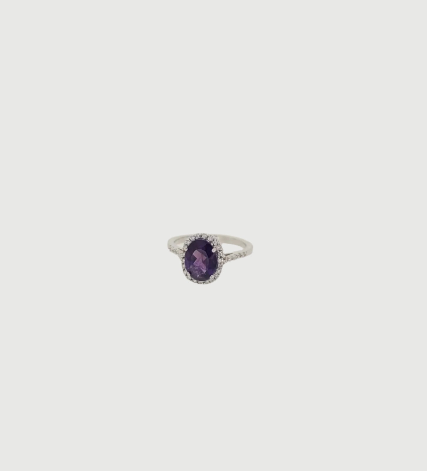 MIAMOON - Amethyst and Diamond Ring